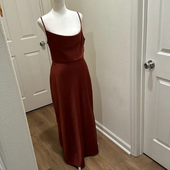 BHLDN Dresses & Skirts - BHLDN Cali Satin Charmeuse Midi Dress